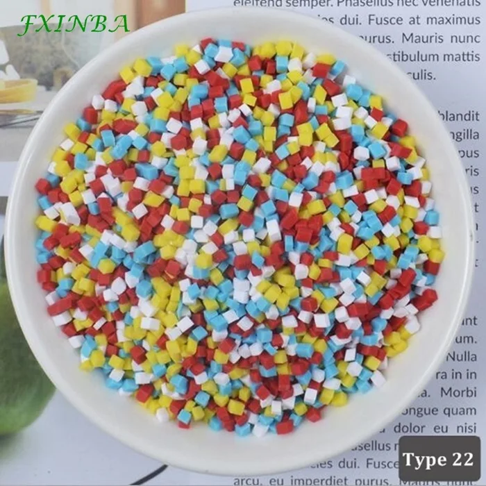 Type 22 FXINBA 100 г Fimo дополнение разбрызгивает ломтики слизи поставки DIY украшения бутафорский торт десерт спринклз глина грязь игрушки из частей - Color: Type 22