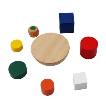 

Children Toys Wooden Geometric Blocks Kids Balancing Training Game Montessori Early Educational Toys Children Family Game Blocks