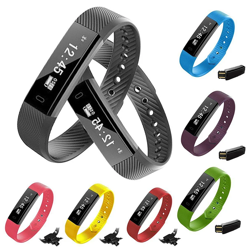 

1pc ID115 Bluetooth Smart Watch Wristband Bracelet Pedometer Sport Fitness Tracker