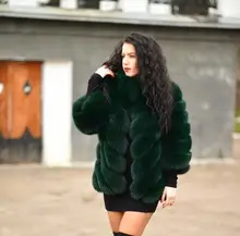 Free DHL/EMS Hot Female New Arrival Brand Natural Fox Fur Outerwear Coats Women’s Vogue Casual Lapel Real Fox Fur Coat