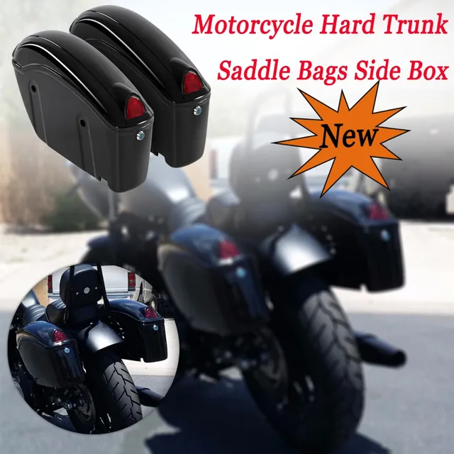 1 Pair 26l Black Motorcycle Hard Trunk Saddlebags Sade Case Abs 1 Pair 26l Black Motorcycle Hard Trunk Saddlebags Sade Case Abs Saddle Bags Side Box