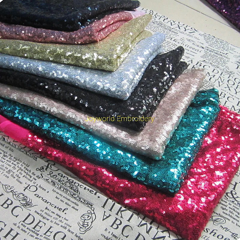 

Sequined Lace Fabrics Allovered Sequins Embroidered Cloth Gold Silver Matte Champagne 130CM