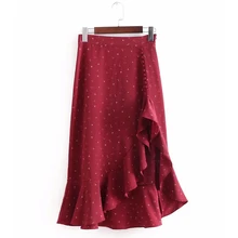 Гофрированная длинная юбка с принтом, женская сексуальная Длинная юбка, Пляжная летняя хлопковая юбка, Женская шикарная юбка с оборкой, юбки в стиле бохо MT2671