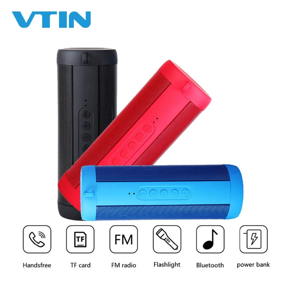 

2019 T2 Wireless Speakers Portable Bluetooth 4.0 Speaker With Mic&LED Light Waterproof Outdoor Speaker Support FM Radio/TF Card