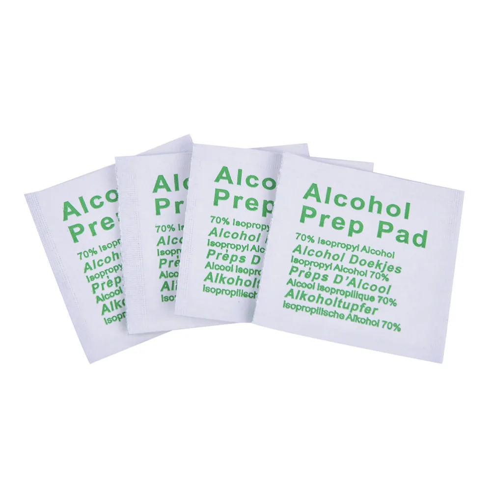 100Pcs Alcohol Swabs Pads Wet Wipes 70 Isopropyl First Aid Home Skin