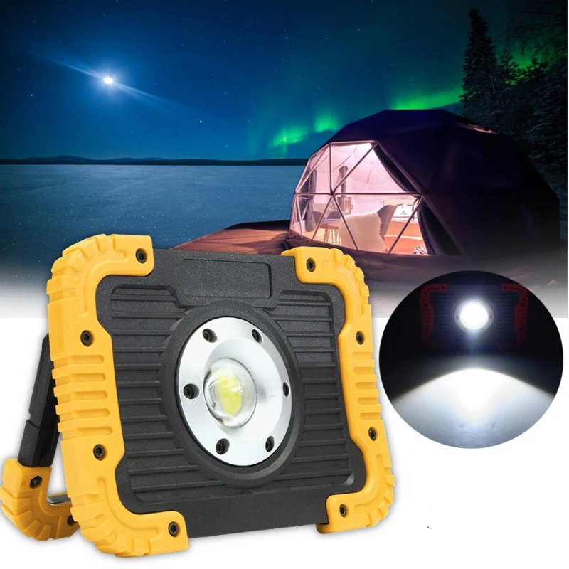 

Smuxi COB 20 LED Spotlight LED Work Light Portable Battery Power Handle Flashlight Torch Outdoor LED Floodlight Camping Lamp