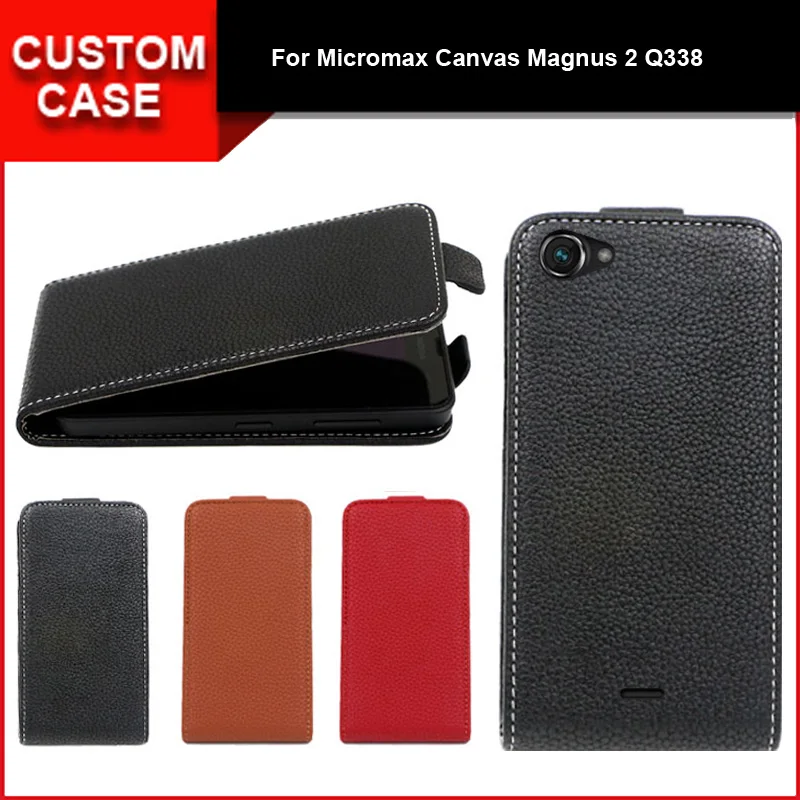 

Luxury flip vertical cover bag flip up and down PU Leather Case for Micromax Canvas Magnus 2 Q338, free gift