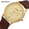 WOONUN-reloj de oro para hombre, de cuarzo, resistente al agua, ultrafino, 2022 ► Foto 2/6