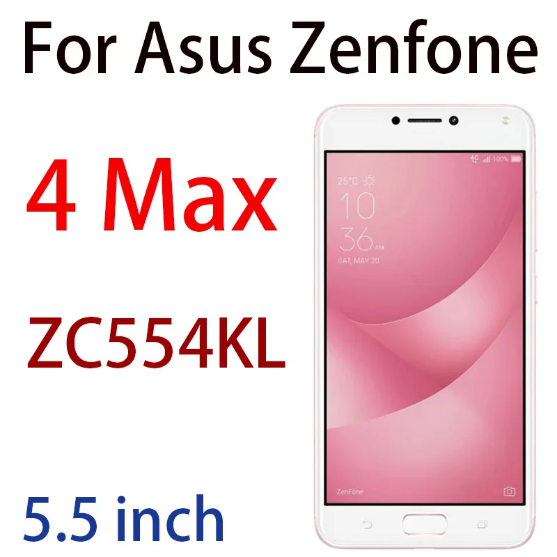 Закаленное Стекло для Asus Zenfone max pro M2 ZB631K ZB633KL M1 ZB601KL ZB555KL 5 ZE620KL 4 ZC 520 554 KL плюс ZB570TL защитный противоударный чехол - Цвет: 4 Max ZC554KL 5.5