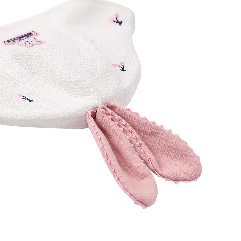 Cherry Cute Baby Hat For Girls Rabbit Ears Toddler Girls Hat White Pink Girls Bucket Hat Sun Cap Spring Autumn Girls Fisher Caps (6)