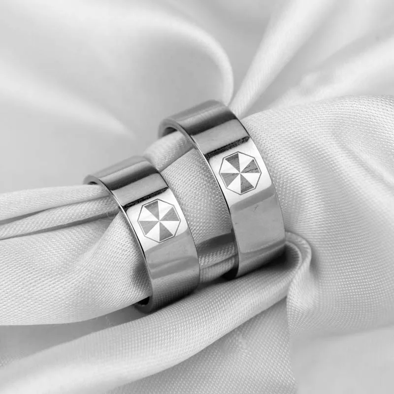 Resident Evil UMBRELLA Logo Stainless Steel BAND RING Men's Wedding Gift