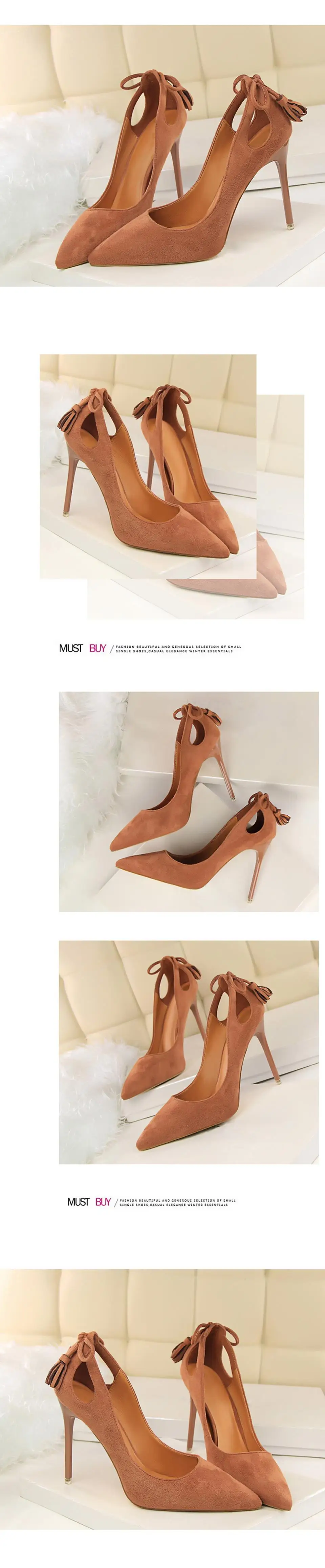 Plardin/Новые свадебные туфли-лодочки с вырезами женская обувь с бантом-бабочкой женские туфли на высоком тонком каблуке с кисточками