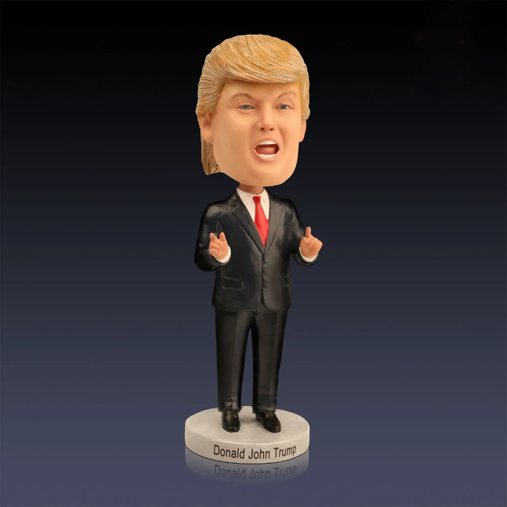 Novelty Donald Trump Bobblehead Dolls Shake Head Toys Anti-stress Toys Resin Crafts Character Ornaments