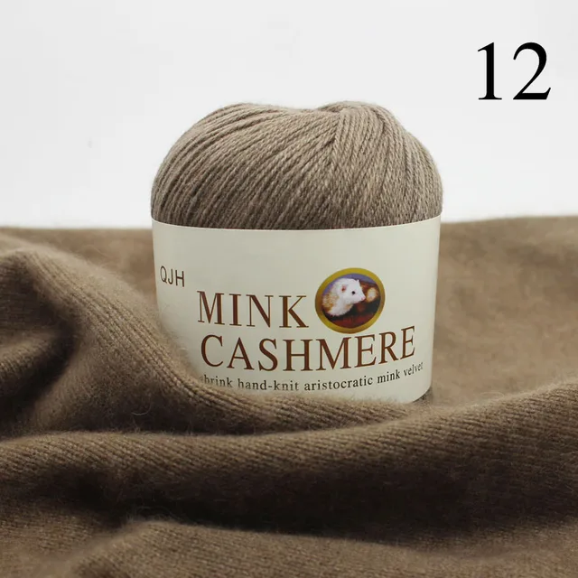 Mongolian Cashmere Pure Crochet Yarn Knitting Wool Soft Plush Mink Anti Pilling