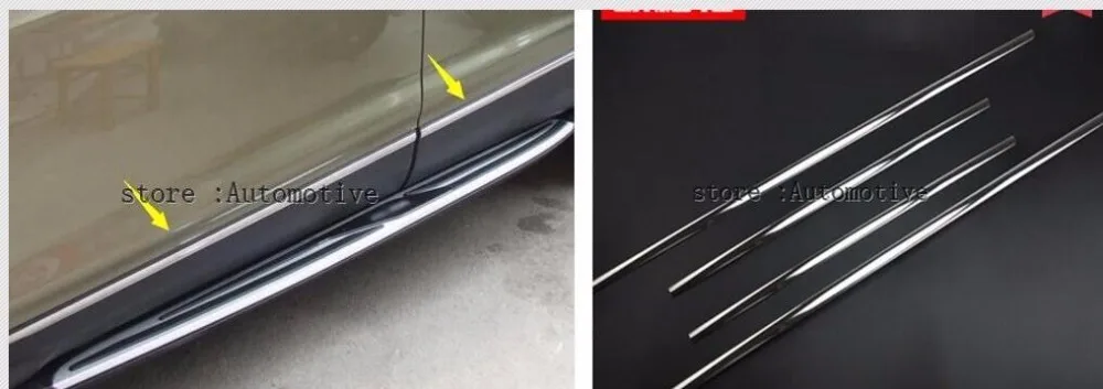 2013 2014 2015 2016 2017 FOR FORD ESCAPE KUGA CHROME BODY MOLDING DOOR SIDE LINE GARNISH TRIM COVER PROTECTOR GUARD STRIP | Автомобили и