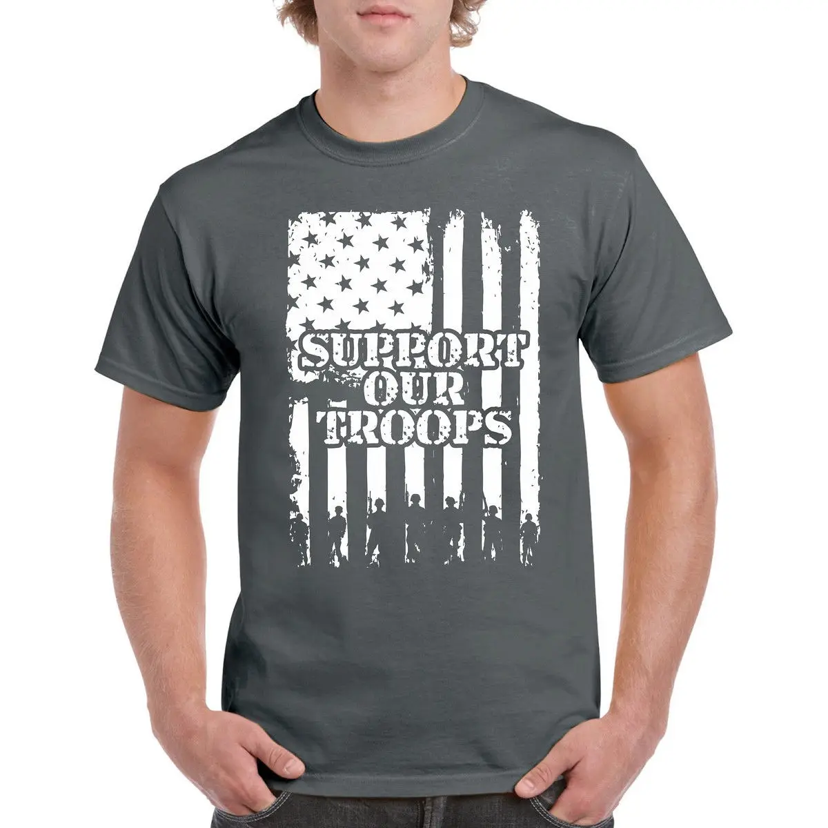 Support our Troops T shirt American Military shirt USA Army Teein T