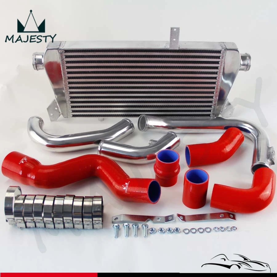 RED New Front Mount Intercooler Kit for A*udi A4 1.8T Turbo B6 Quattro 2002 2006intercooler kit