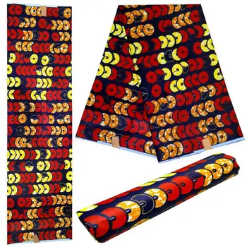 

African Wax Fabric Java Wax Polyester Printed Ankara Fabric for Dress Real Wax Fabric for Sewing 6yards