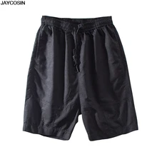 KLV мужские шорты, летняя мода, мужские повседневные шорты, штаны для бега, фитнеса, льняные свободные спортивные штаны, новинка,, одежда diy 9531