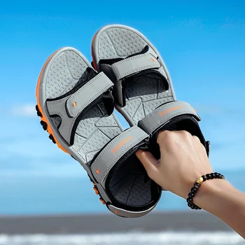 

Summer Men Casual Shoes Men Beach Shoe Outdoor Open Toe Shoe Walking Male Slides Flats Big Size 46 Comfortable Zapatillas Hombre