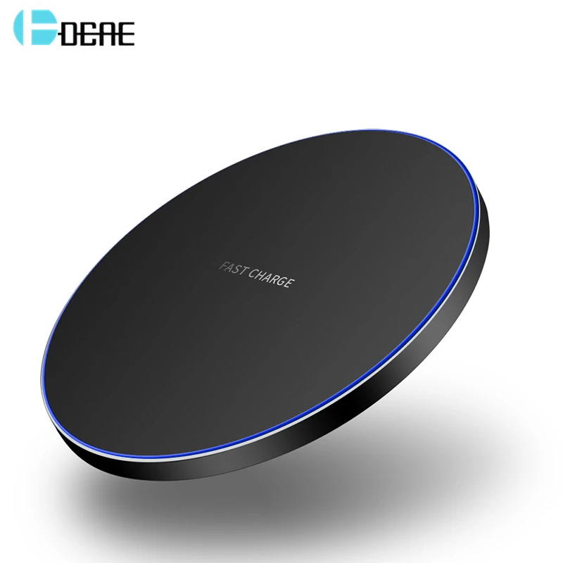 Быстрое беспроводное зарядное устройство DCAE 10 Вт для iPhone XS Max XR X 8 samsung S10 S8 S9 Plus Note 9 USB быстрая Беспроводная зарядка Qi настольная подставка
