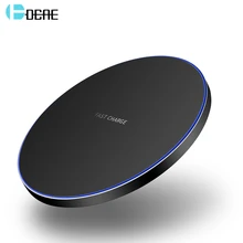 Быстрое беспроводное зарядное устройство DCAE 10 Вт для iPhone XS Max XR X 8 samsung S10 S8 S9 Plus Note 9 USB быстрая Беспроводная зарядка Qi настольная подставка