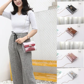 

Women PVC clear bag satchel bag Fashion Transparent Shoulder Crossbody Bags Ladies Messenger Casual Shopping Small Handbags