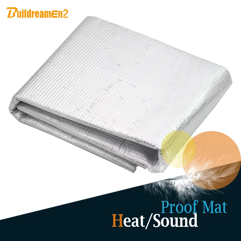

Buildreamen2 20" X 40" Car Aluminum Foil Heat Sound Insulation Proof Material Mat Pad Anti Noise Deadener Deadening 50CM X 100CM