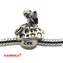 Fit Pandora Браслеты Лесная фея бусины Аутентичные стерлингового серебра 925 Подвески для женщин ювелирные изделия
