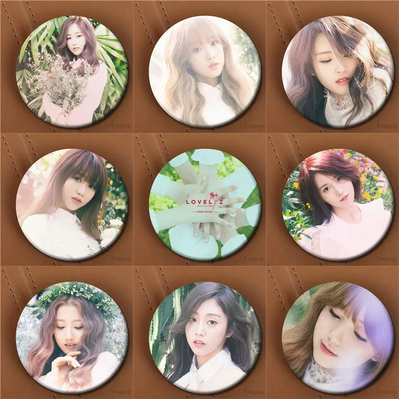 

Youpop KPOP Korean LOVELYZ DIARY The 2nd Mini Album A New Trilogy Photo 58mm Round Badge Pins Brooches For Clothes Hat Backpack
