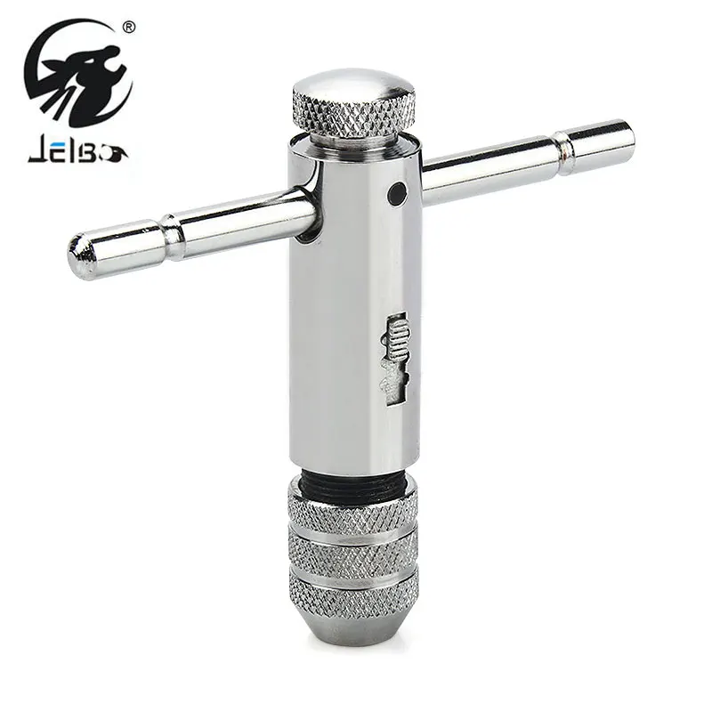 

JelBo Mini Adjustable Wrench M3-M8 T Tap Taper Ratchet Taper Positive Negative Torque Metric Removable
