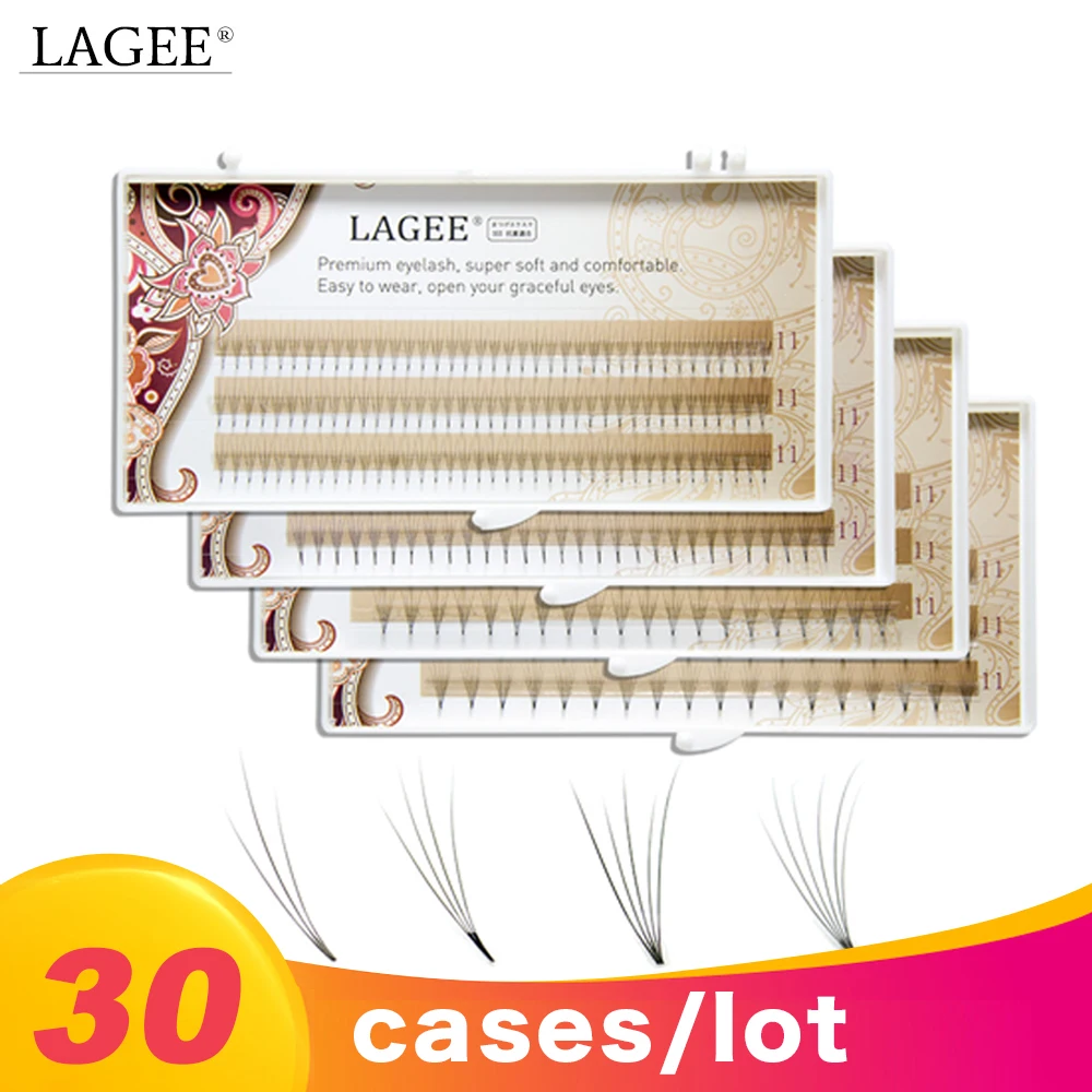 

LAGEE 30pcs 0.07mm Russian volume Professional Makeup Individual Cluster Eye Lashes Grafting Fake False Eyelashes Free Shipping