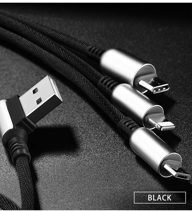 HOCO USB кабель для iPhone X XS XR 8 7 зарядное устройство 3 в 1 Micro USB кабель для Android usb type c type-c кабели для мобильных телефонов