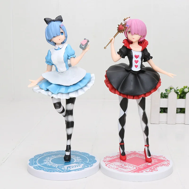 

21cm Anime Re: Life in a Different World From Zero Ram Rem Cosplay Ver. PVC Figure Collectible Model Toy