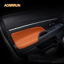 AOSRRUN Vera pelle auto porta bracciolo cuscino copertura della porta interna bracciolo accessori Auto copertura Per Mitsubishi ASX 2018