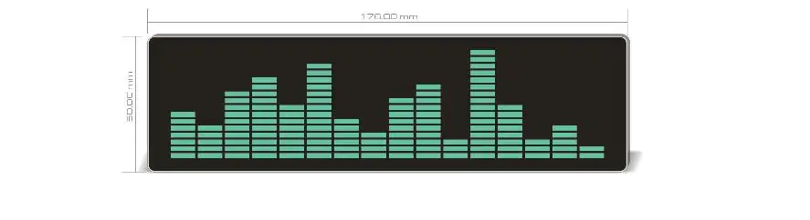 LINK1 16 уровень светодиодный индикатор аудио музыкальный спектра VU метр стерео усилитель доска регулируемый светильник Скорость доска "сделай сам"