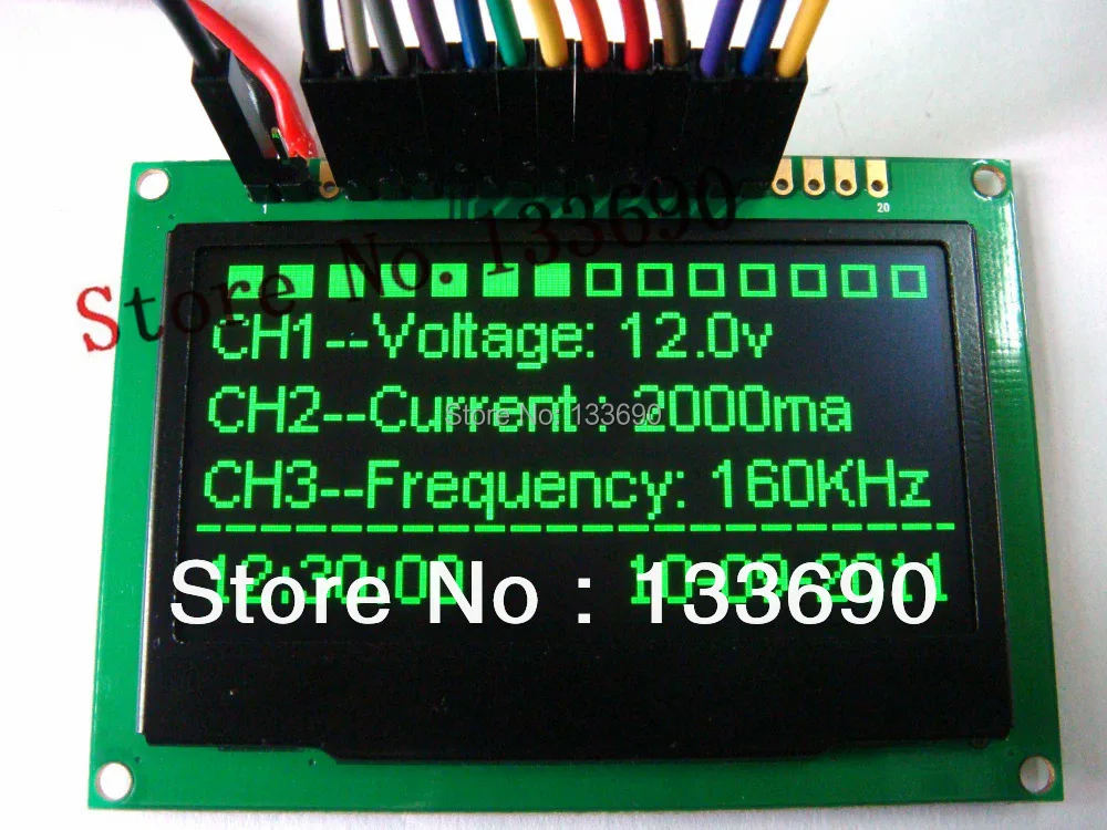 2,4 ''2,42 дюйма Зеленый 128x64 OLED дисплей модуль OLED модуль, 8bit-6800/8080,4-SPI, интерфейс IEC 20PIN ssd1305 драйвер