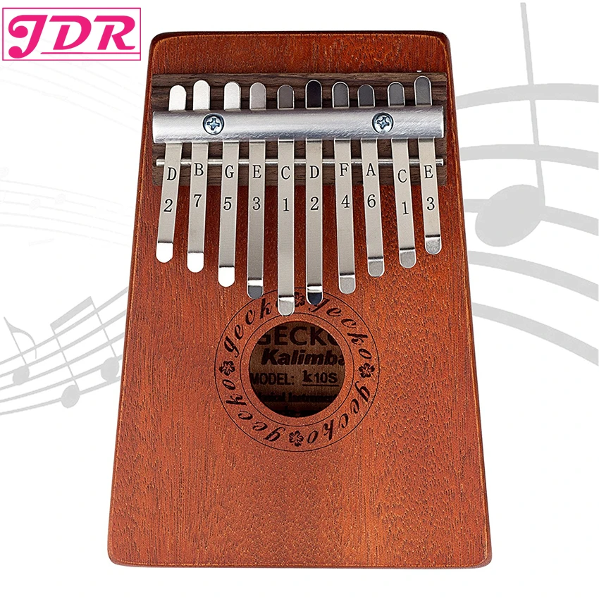

JDR Kalimba Mbira Sanza 10 Keys Thumb Piano Pocket Size Beginners Friendly Supporting Bag and Keyboard Musical Instrument