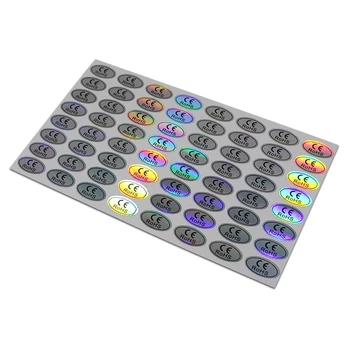 

1.1x2cm Elliptical CE RoHs Laser Stickers For Product Identification Self-adhesive Hologram With Sticky Label 3000pieces/lot