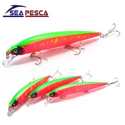 SEASPESCA 1 шт. гольян рыбалка приманки Jerkbait иска с 3 тройной крючки Высокое качество пластик воблеры Topwater Pesca ZB521