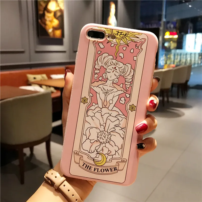 Для iPhone 8 8 plus Чехол+ пленка из закаленного стекла, Япония супер милый Captor SAKURA чехол для iPhone 6 S 6splus 7 7plus Fudas