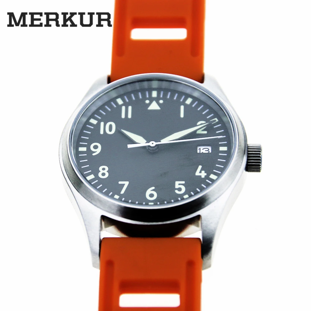 

Mens watch Diver watch Small 39MM Pilot Type A Watch 200m Diver Watch Japan NH35 Automatic movement Super LumiNova B-UHR