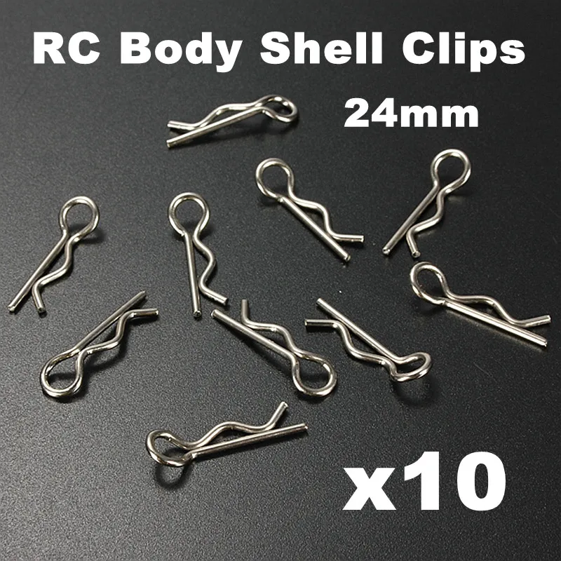 Large 24mm 10pcs RC Body Pins Bend Post Remote Control Car Parts Truck