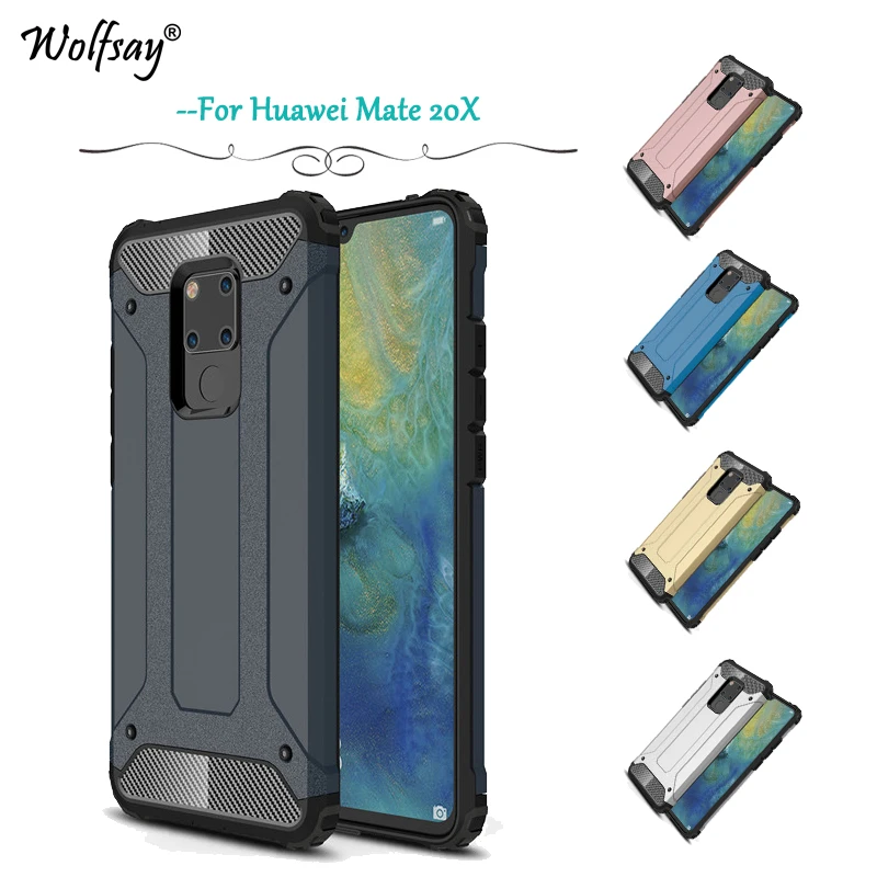 

For Huawei Mate 20X Case Shockproof Armor Rubber Silicone Hard Phone Case For Huawei Mate 20X Back Cover Huawei Mate 20X Fundas