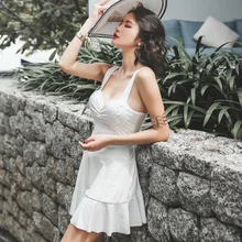 Л чистый цвет сексуальный купальник женский показать тонкий MS Горячая весна купальный костюм обязуется консервативно