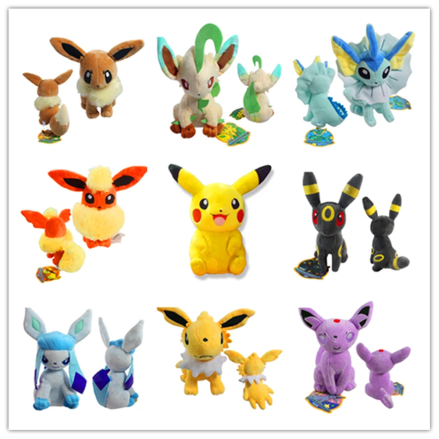 

12-22cm plush Eevee Squirtle Jigglypuff Charmander Snorlax Soft Toy Stuffed Animal Cuddly Doll Kids Gift Kids Christmas Gift