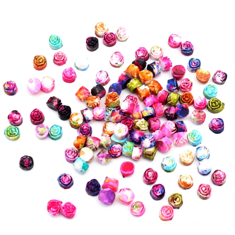 100Pcs Resin Flowers For Nail Art Rhinestones Decorations Crafts Flatback Cabochon Embellishments Scrapbooking Accessories | Дом и сад