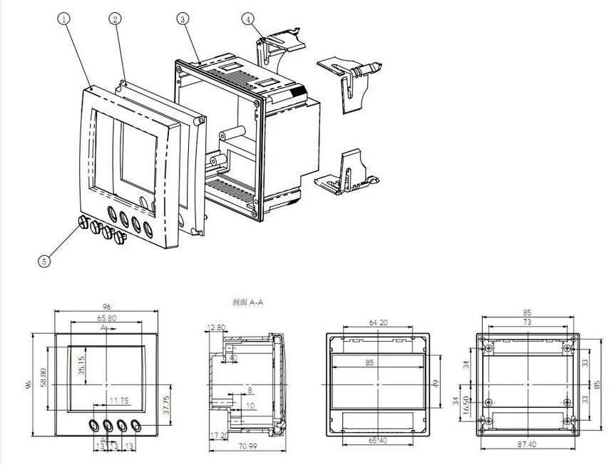 plastic box enclosure electronic LCD screen control box instrument enclosure junction housing szomk project box (11).jpg