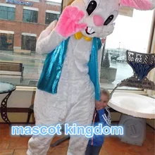 Костюм Пасхальной эмблема кролика персонаж мультфильма косплей для модной вечеринки наряд для взрослых Размер