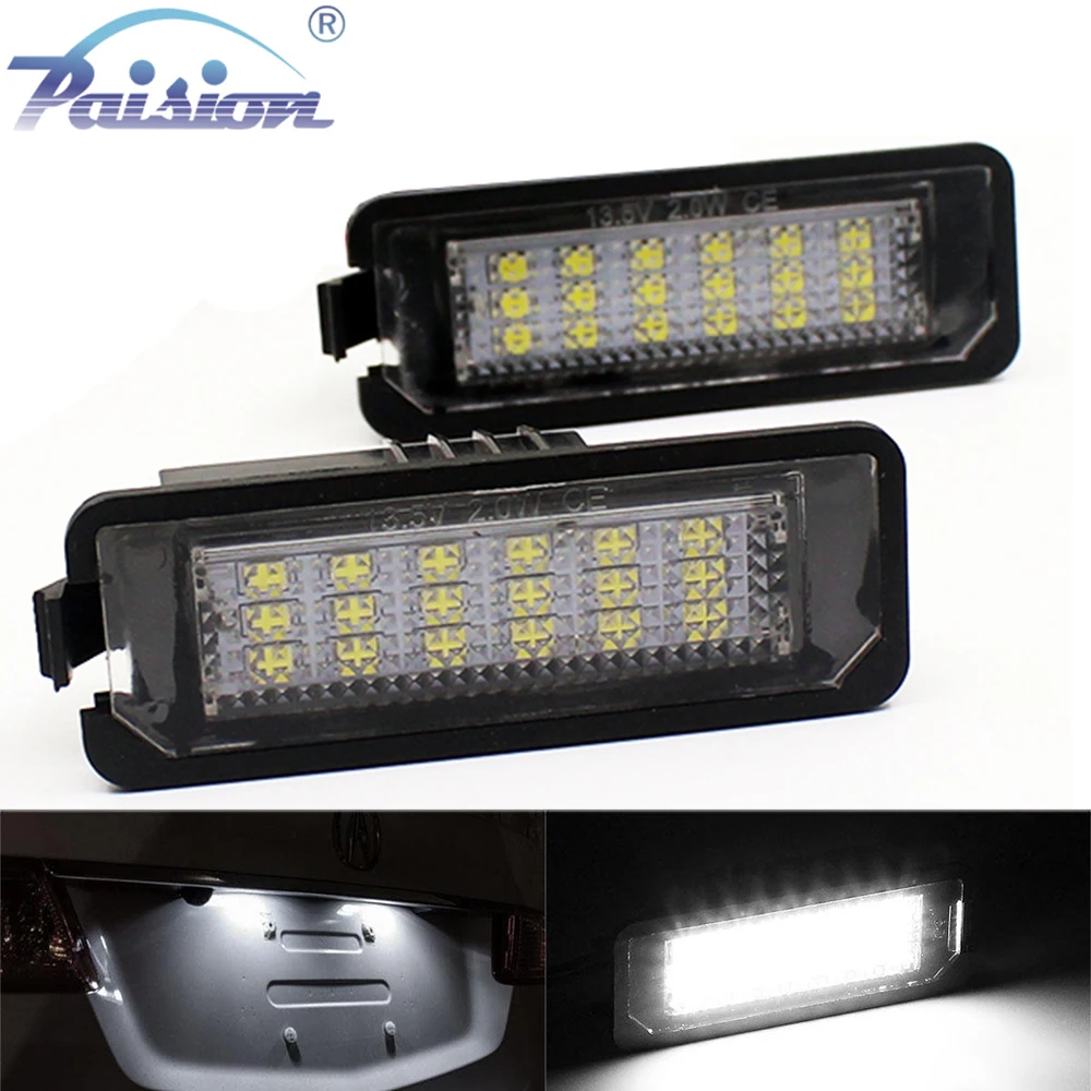 2pcs no error led number license plate light for skoda skoda superb number plate light